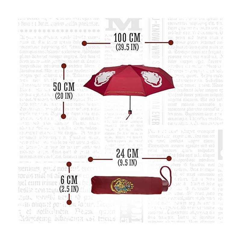 Harry Potter Hogwarts Crest Colour Changing Umbrella