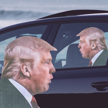 Ride With Trump Car Window Sticker - 1