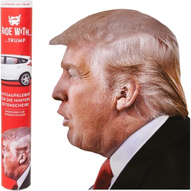 Ride With Trump Car Window Sticker - 2