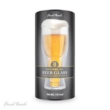 Double Wall Bottoms Up Beer Glass by Final Touch - 2
