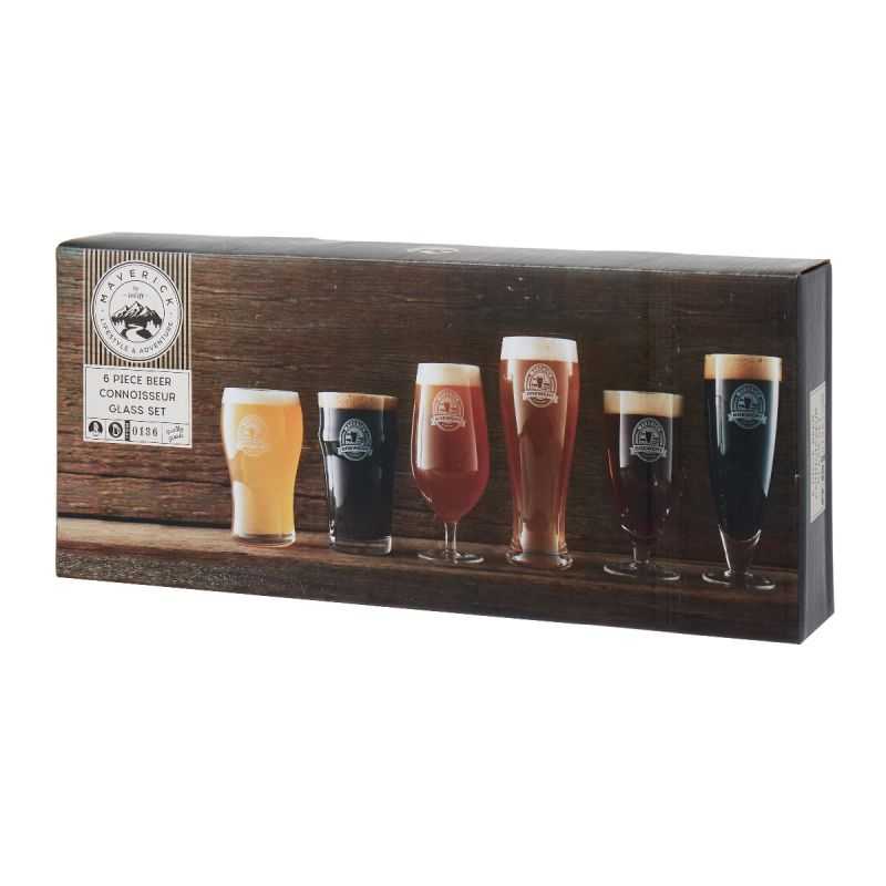 6 Piece Beer Connoisseur Glass Set by Maverick - 1