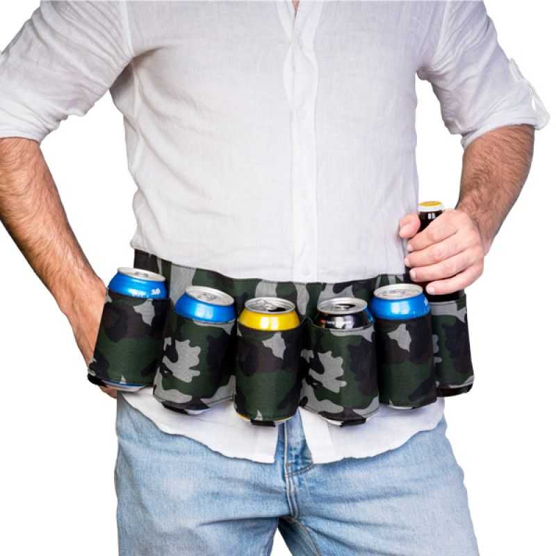 Camo Beer Belt Holder with Bottle Opener