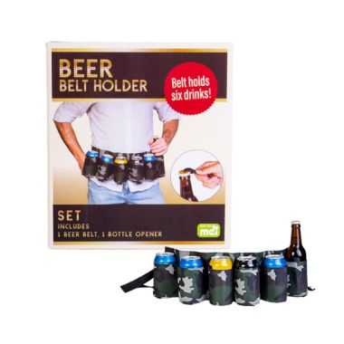 Camo Beer Belt Holder with Bottle Opener - 1