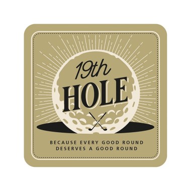 19th Hole Premium Drink Coaster - Pack of 5 - 1