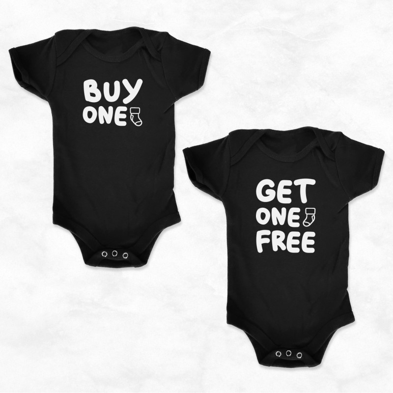 Buy One Get One Free Twins Matching Bodysuit - 4