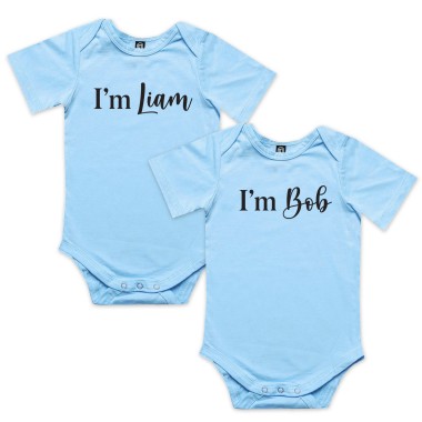 Personalised Tell Twins Apart Twins Matching Bodysuit - 3