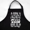 A Cow, A Pig And A Chicken BBQ Joke Apron - 2