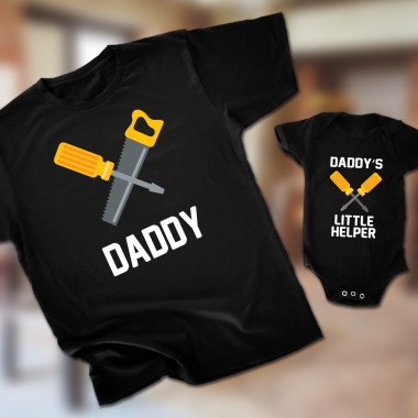 Daddy's Little Helper Father And Child Matching T-Shirt - 1