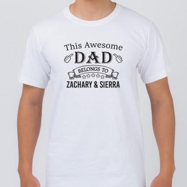 Personalised This Awesome Dad T-Shirt - 1