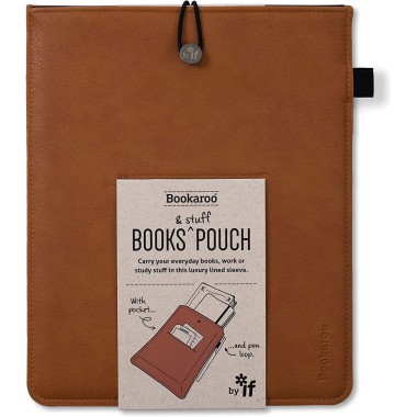 Books & Stuff Pouch Brown by Bookaroo - 3