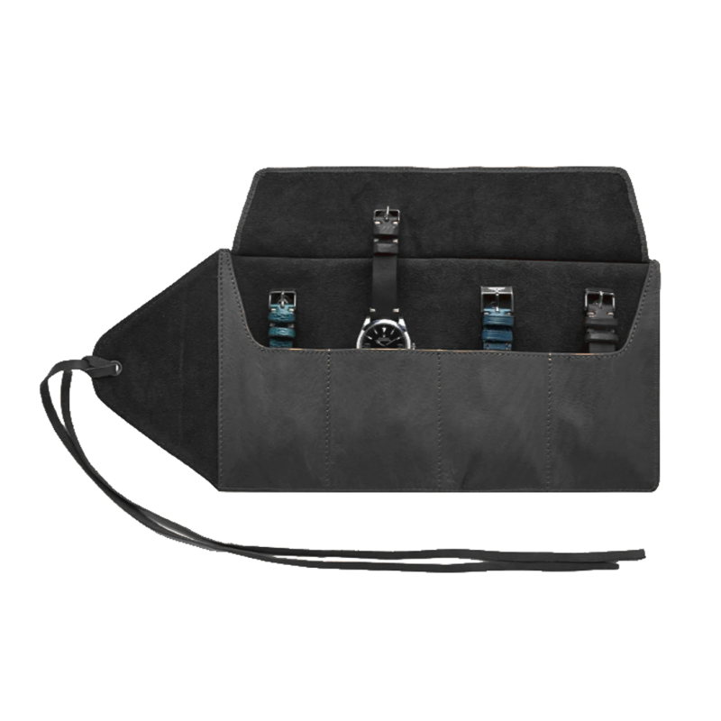 Premium Faux Leather Watch Roll with 4 Slots by Craftsman - 2