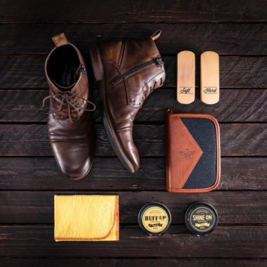 Charcoal Shoe Shine Kit by Gentlemen's Hardware - 1