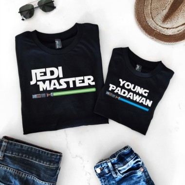 Jedi Master & Young Padawan Matching T-Shirt - 2