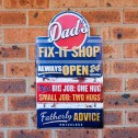 Dad's Fix It Shop Retro Metal Sign - 2
