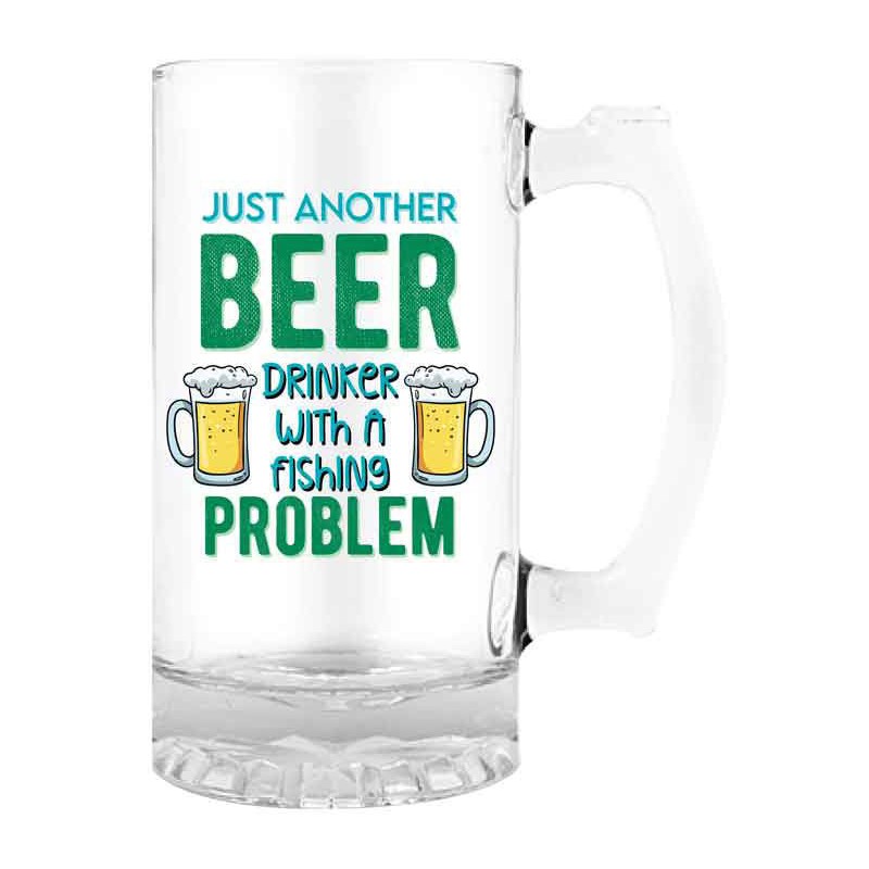 Just Another Beer Drinker With A Fishing Problem Premium Beer Stein