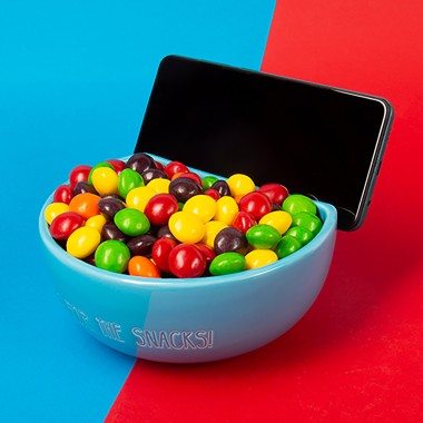 Stream ‘n’ Snack Bowl - 2 in 1 Bowl and Phone Holder - 2