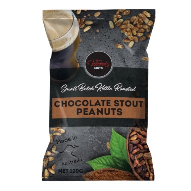 Wicked Nuts Kettle Roasted Chocolate Stout Peanuts 120g - 1