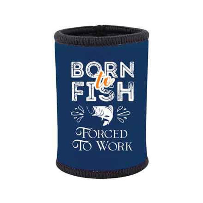 Born To Fish Forced To Work Stubby Holder - 1