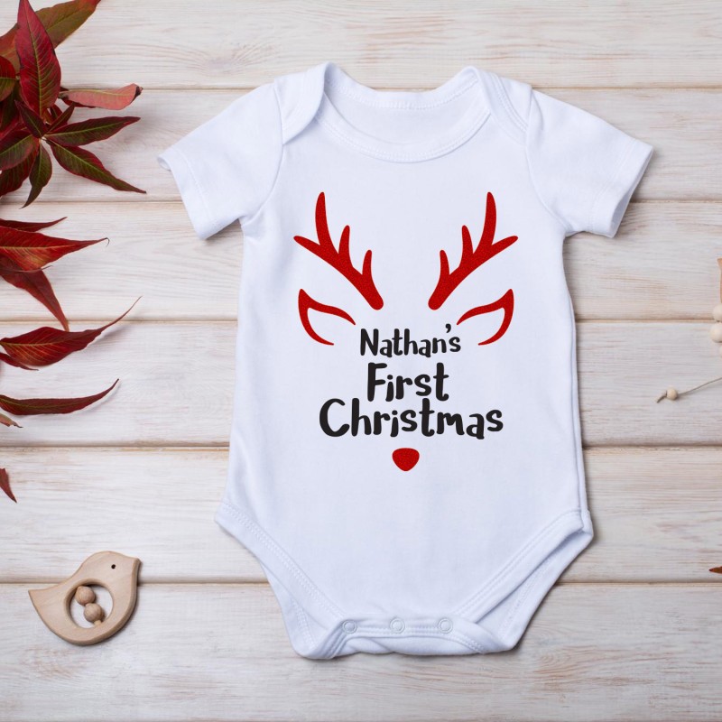 Personalised First Christmas Bodysuit - 1