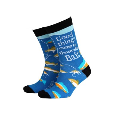 Good Things Come To Those Who Bait Men's Soft Bamboo Socks - 1