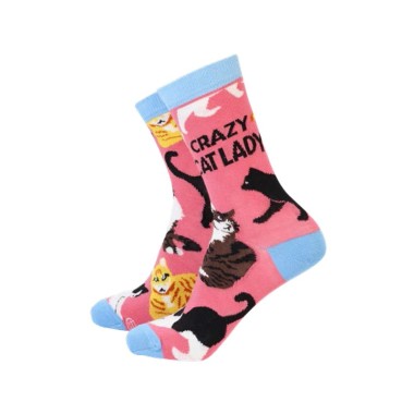 Crazy Cat Lady Women's Soft Bamboo Socks - 1