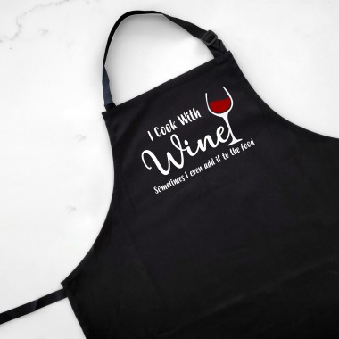 I Cook with Wine Apron - 1