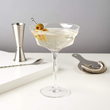 Faceted Martini Glasses Set of 2 By Viski - 4