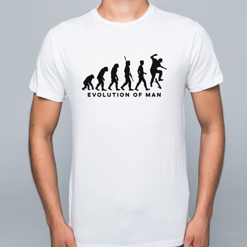 Evolution of Man Skateboarding T-Shirt - 1