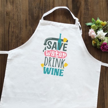 Save Water Drink Wine Apron - 2