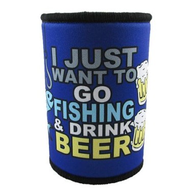 Fishing and Drink Beer Stubby Holder - 1