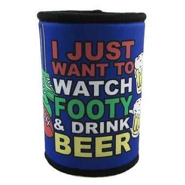 Watch Footy and Drink Beer Stubby Holder - 1