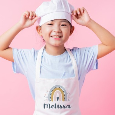 Personalised Rainbow with Name Kids Apron - 2