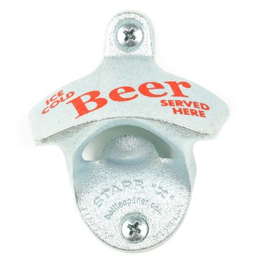 Ice Cold Beer Served Here Wall Mounted Bottle Opener - 1