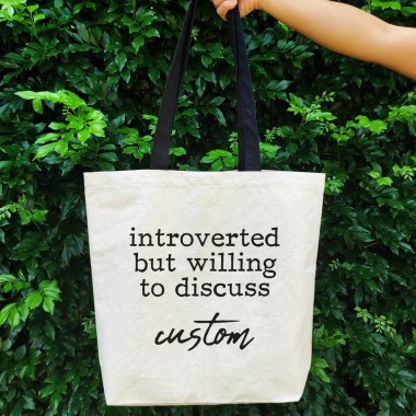 Personalised Introverted But Willing To Discuss Tote Bag - 1