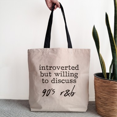 Personalised Introverted But Willing To Discuss Tote Bag - 3