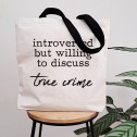 Personalised Introverted But Willing To Discuss Tote Bag - 2