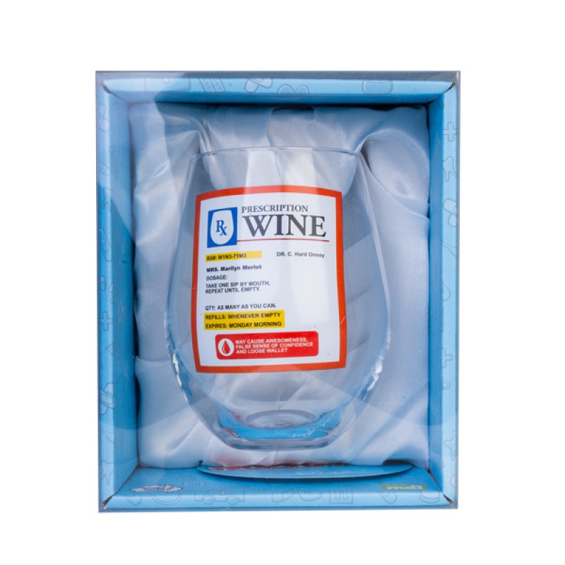 Prescription Stemless Wine Glass - 2
