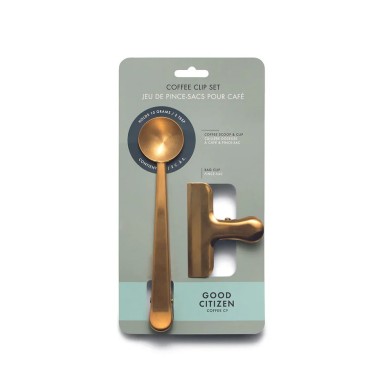 Coffee Scoop and Clip Set - Brass by Good Citizen Coffee Co. - 1