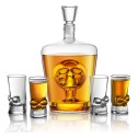 Brain Freeze Decanter with 4 Piece Shot Glasses By Final Touch - 1