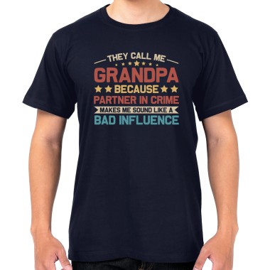 Partner In Crime Grandpa T-Shirt - 1