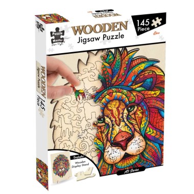 145 Piece Wooden Jigsaw Puzzle - Lion (A3 Series) - 1