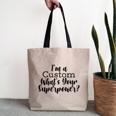 Personalised What's Your Superpower Large Tote Bag - 1