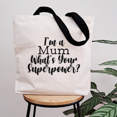 Personalised What's Your Superpower Large Tote Bag - 4