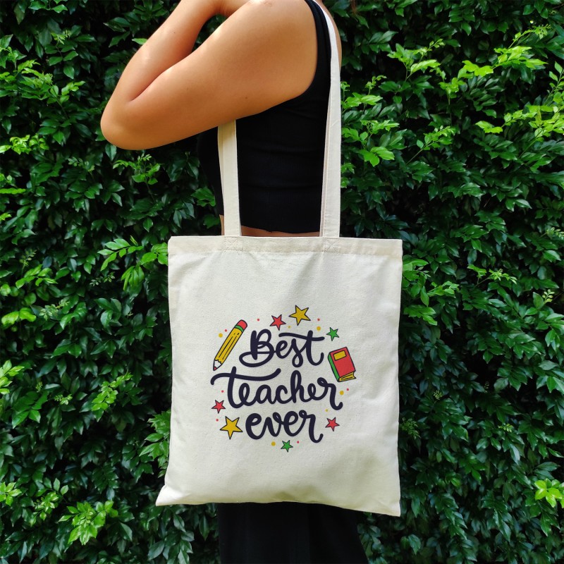 Best Teacher Ever Medium Tote Bag - 1