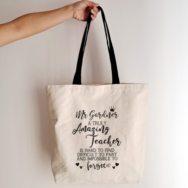 Personalised Amazing Teacher Large Tote Bag - 1
