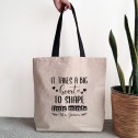 Personalised Big Heart Teacher Large Tote Bag - 1