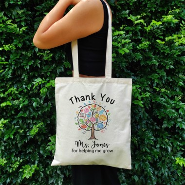 Personalised Thank You For Helping Me Grow Medium Tote Bag - 1