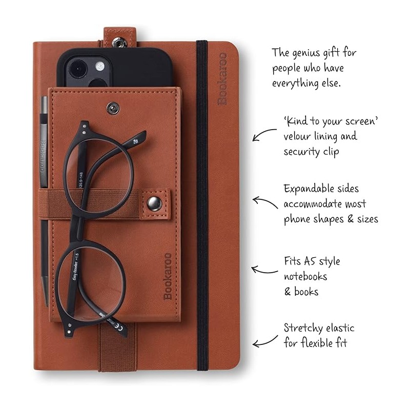 Notebook Phone Holder Brown by IF Bookaroo - 1