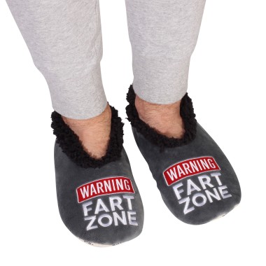 SnuggUps® Warning Fart Zone Men's Slippers - 1