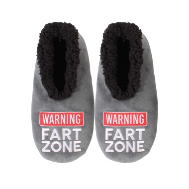 SnuggUps® Warning Fart Zone Men's Slippers - 4